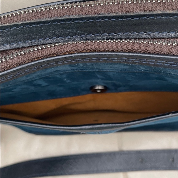 Patricia Nash Camila Nubuck Leather Hobo Bag Midnight Blue - Picture 10 of 10